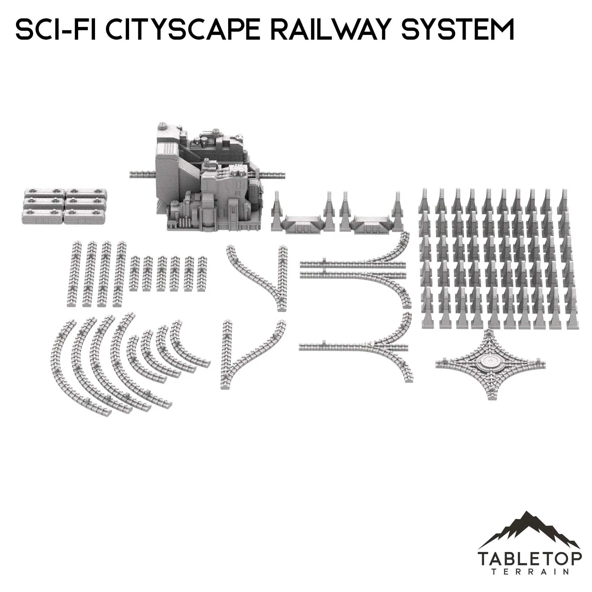 6mm Sci-Fi Cityscape Elevated Rail System - Image 6
