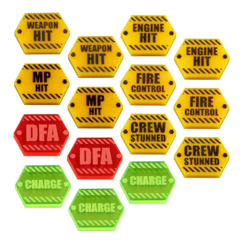 Critical Damage Token Set, Compatible with BattleTech (15) - Image 2