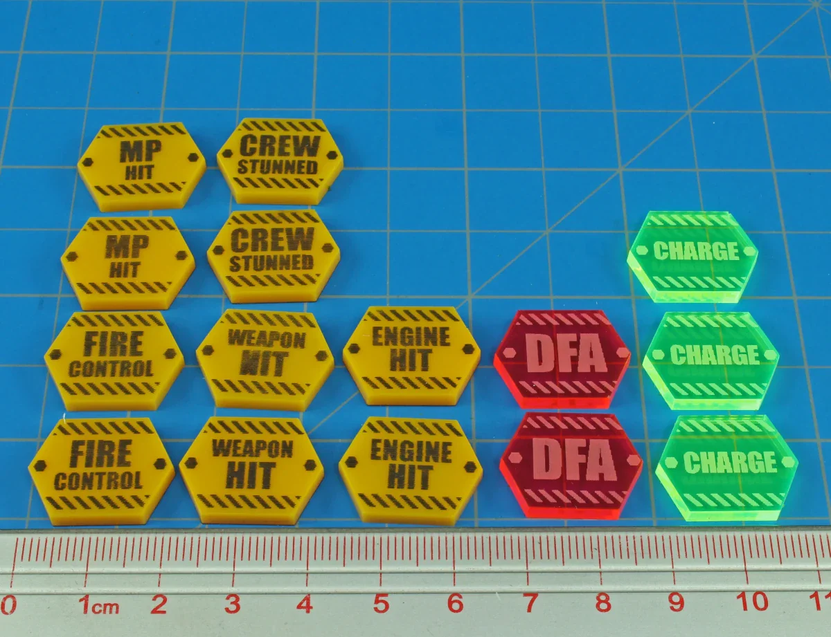 Critical Damage Token Set, Compatible with BattleTech (15) - Image 3