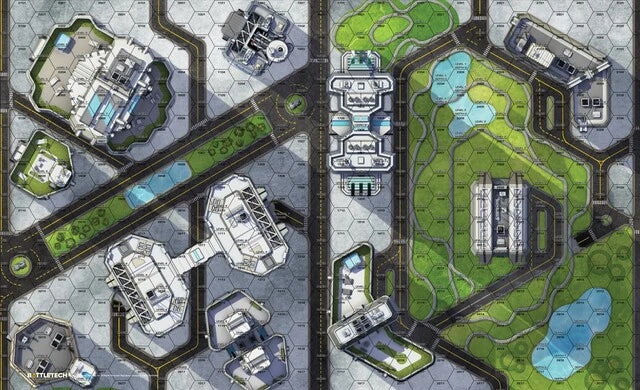 BattleTech: BattleMat - Cities HPG Central Park / Shopping District - Image 2
