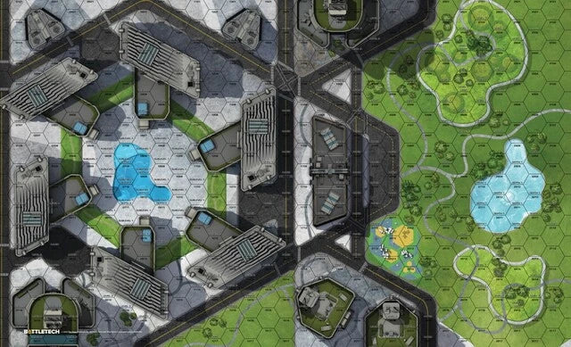 BattleTech: BattleMat - Cities HPG Central Park / Shopping District - Image 3