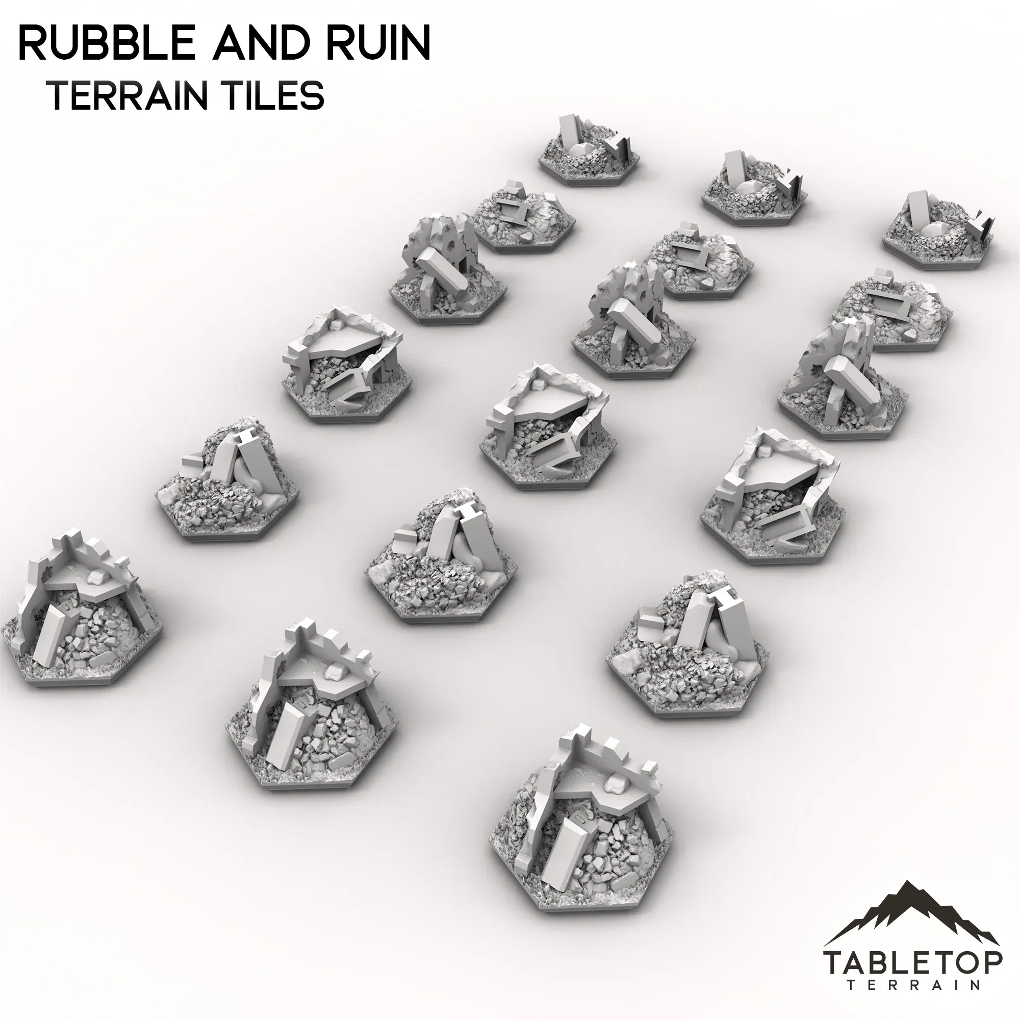 HEXTECH Rubble and Ruin Terrain Tiles - 6mm - Image 3