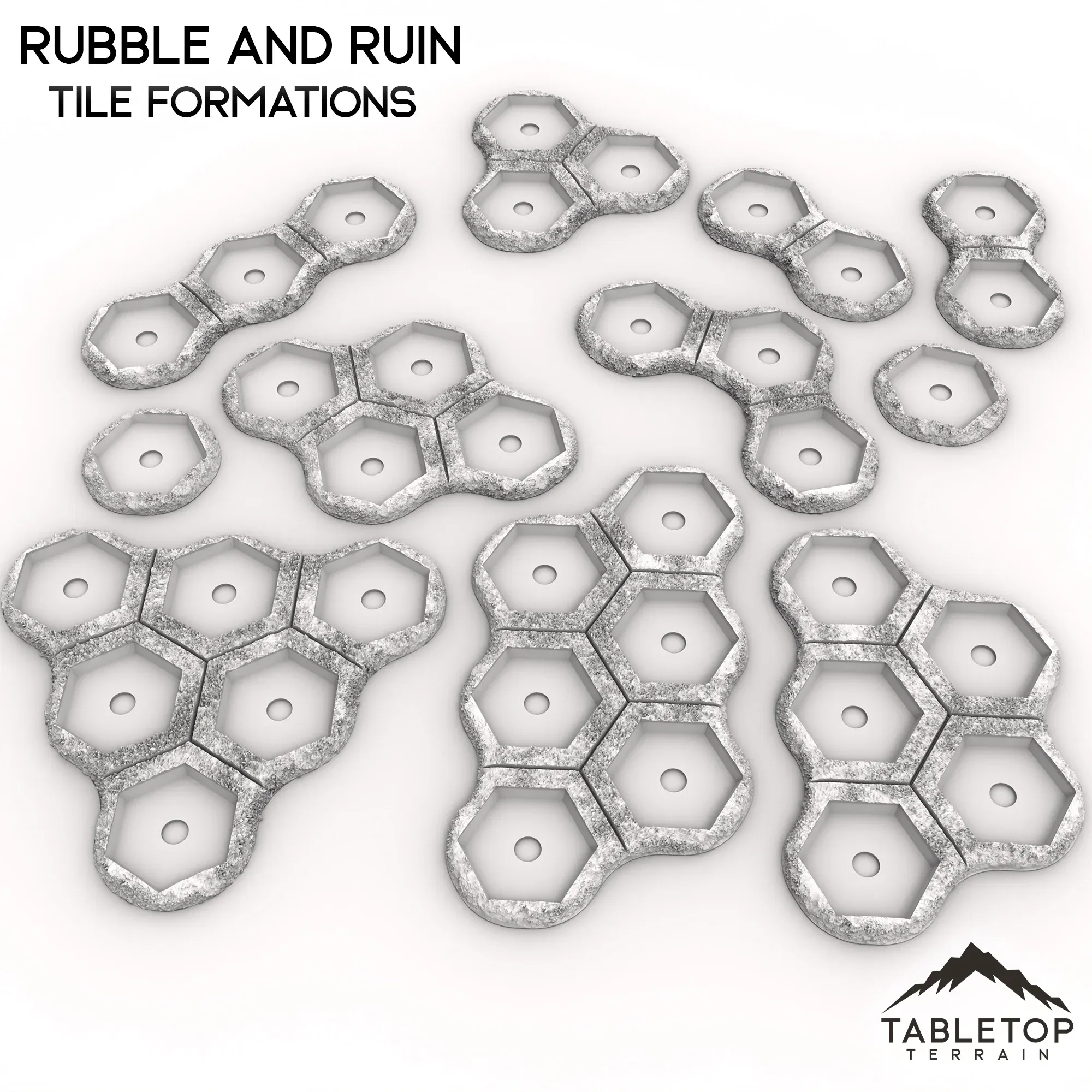 HEXTECH Rubble and Ruin Terrain Tiles - 6mm - Image 4