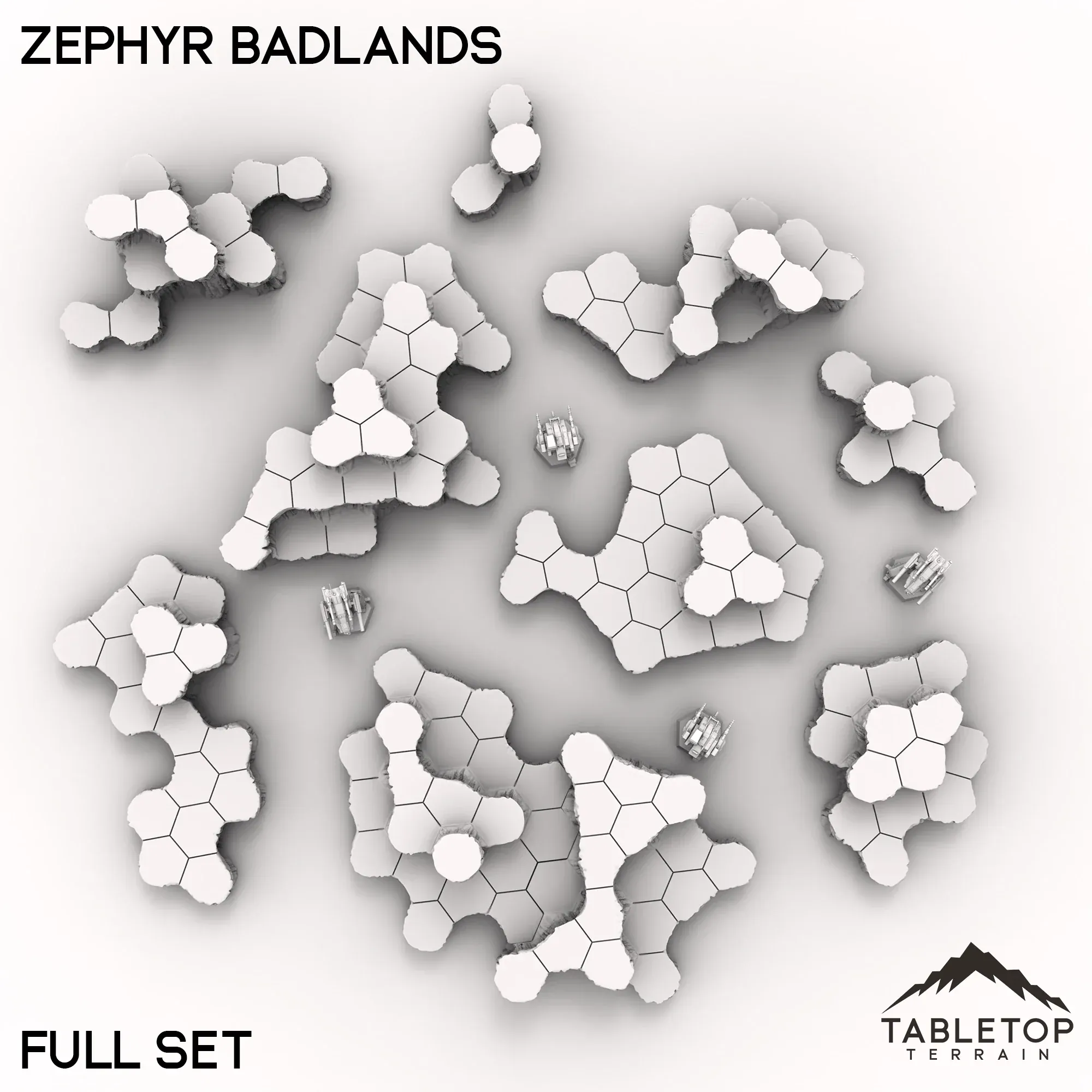 HEXTECH Zephyr Badlands Map Hill Sets - 6mm - Image 3