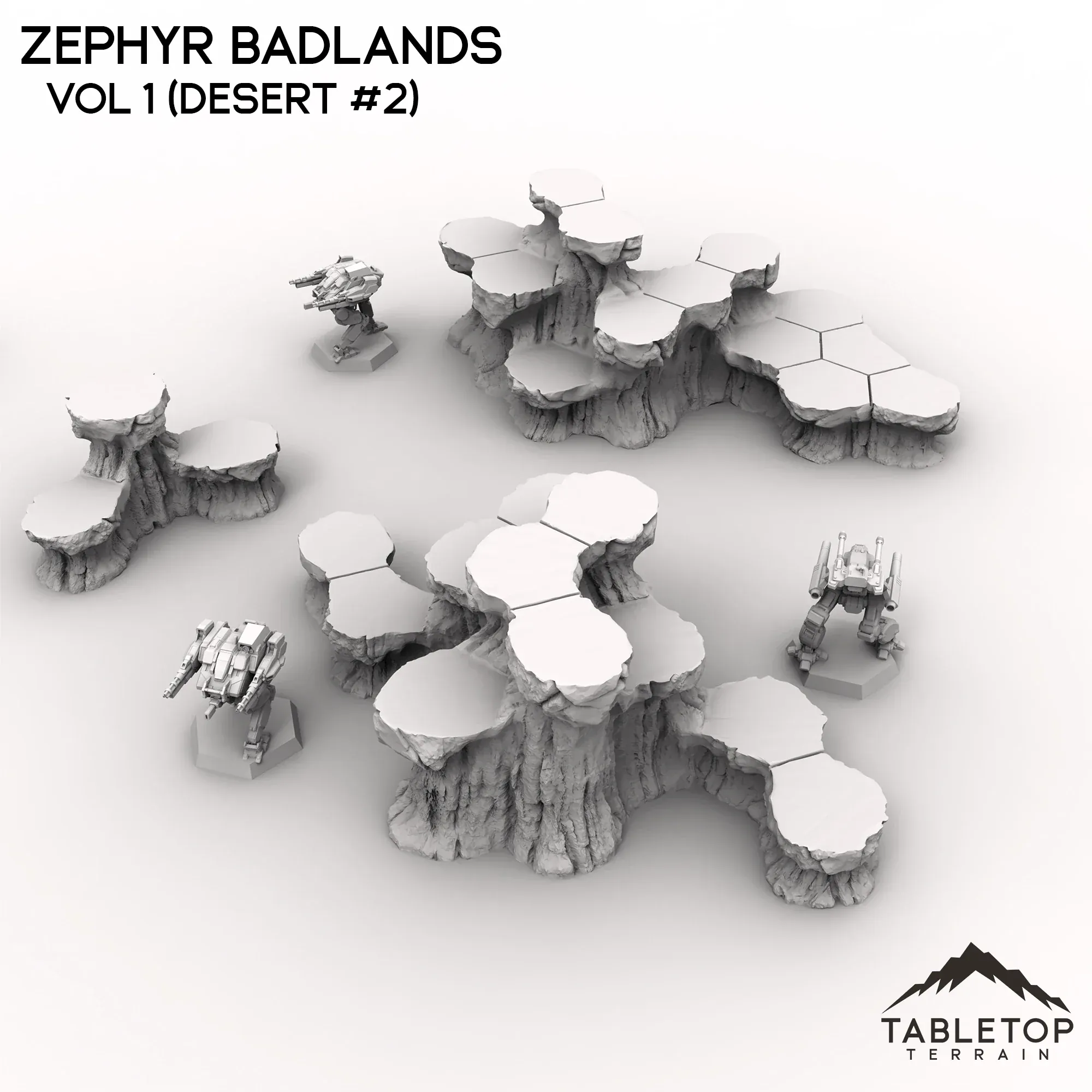HEXTECH Zephyr Badlands Map Hill Sets - 6mm - Image 4