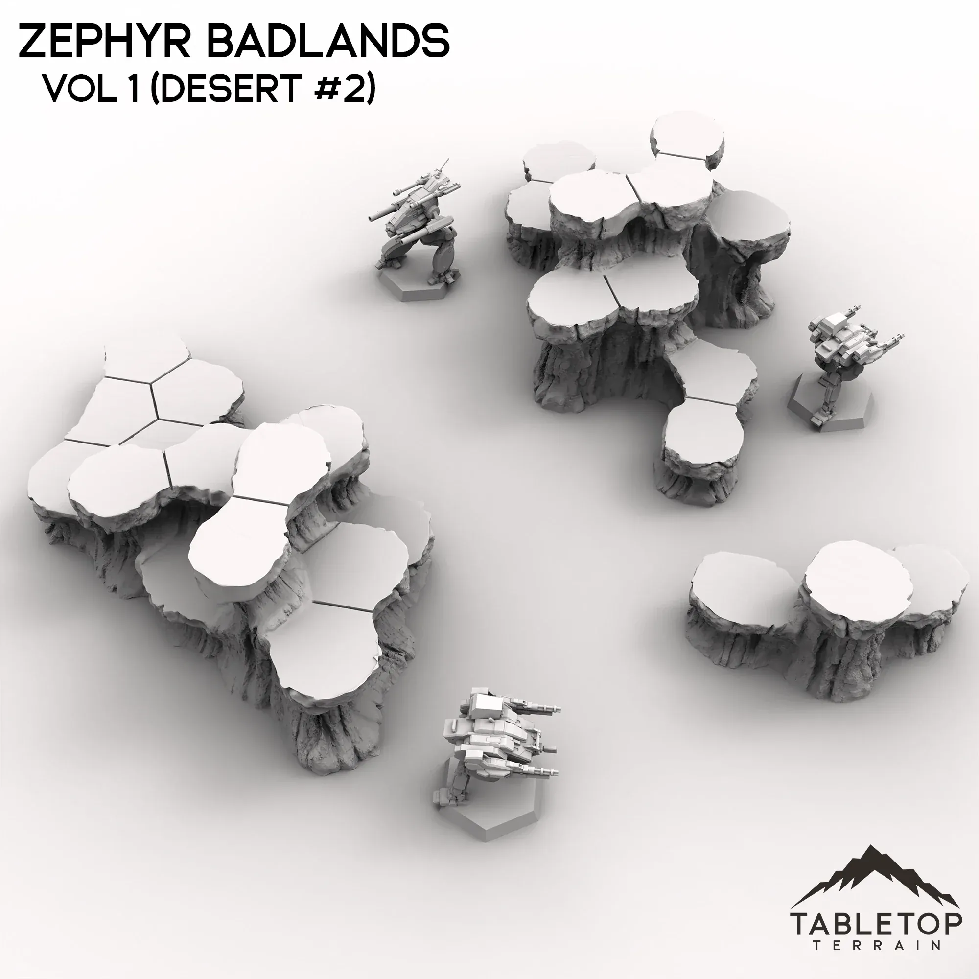 HEXTECH Zephyr Badlands Map Hill Sets - 6mm - Image 6