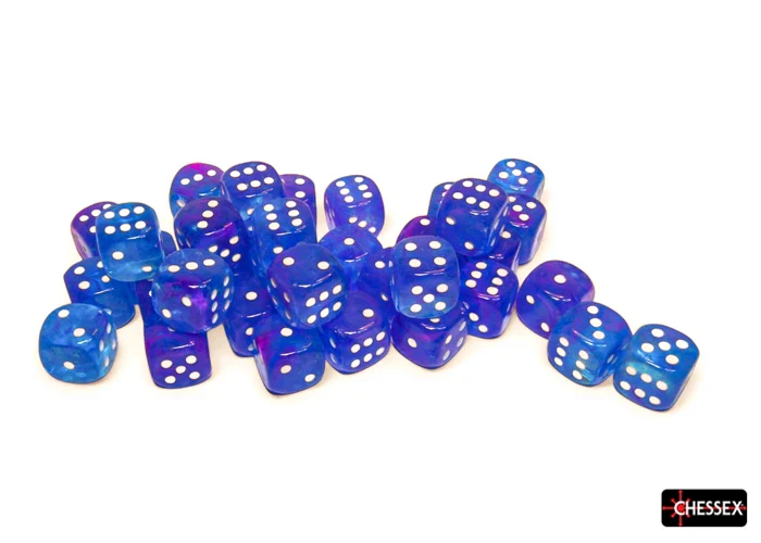 Nebula: Aura/White Luminary 12mm D6 (36 dice) - Image 2
