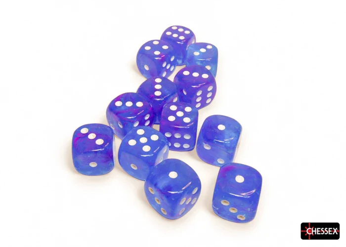 Nebula: Aura/White Luminary 16mm D6 (12 dice) - Image 2