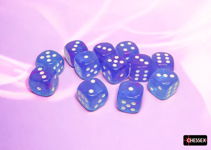 Nebula: Aura/White Luminary 16mm D6 (12 dice) - Image 4