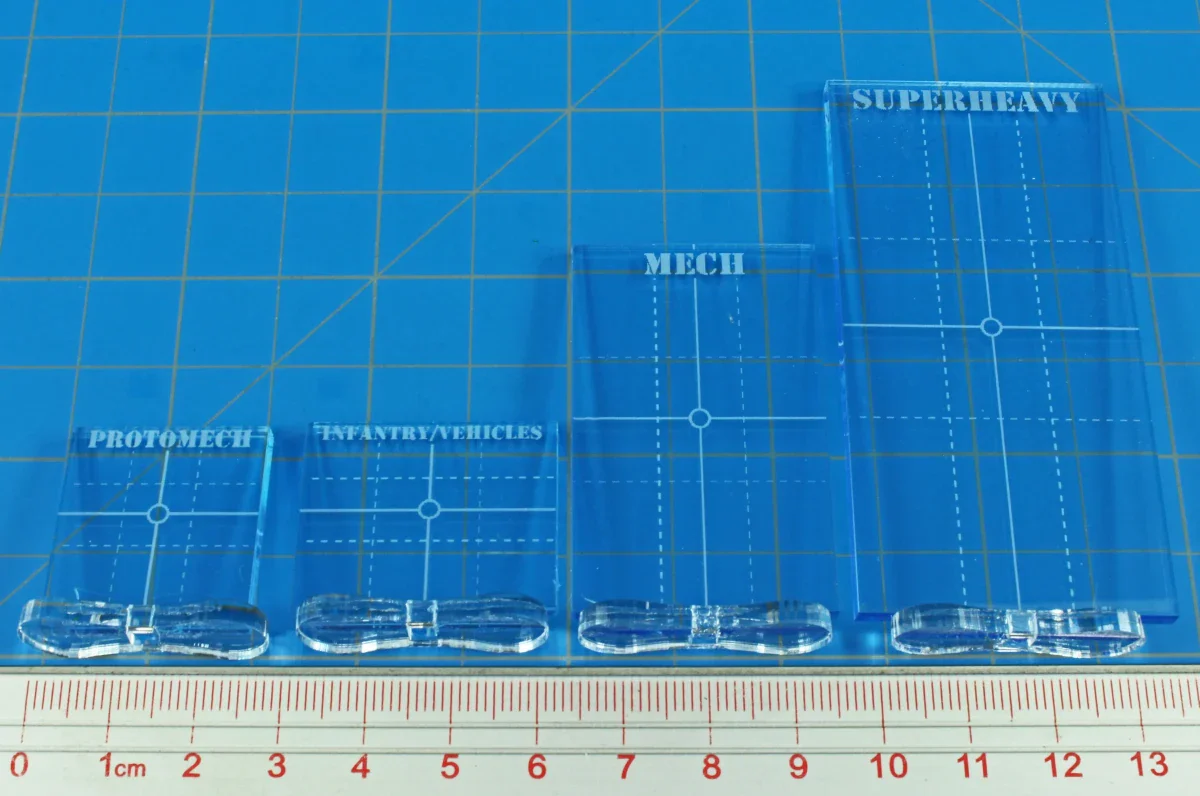 Practical Line of Sight Marker Set Compatible with BattleTech, Transparent Light Blue (4) - Image 4
