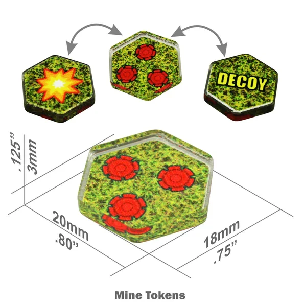 Premium Printed, Double-Sided Explosion & Decoy Mine Token Set (20) - Image 6