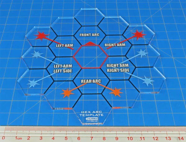 Mecha Hex Map Fire Arc Template Compatible with the BattleTech - Image 3