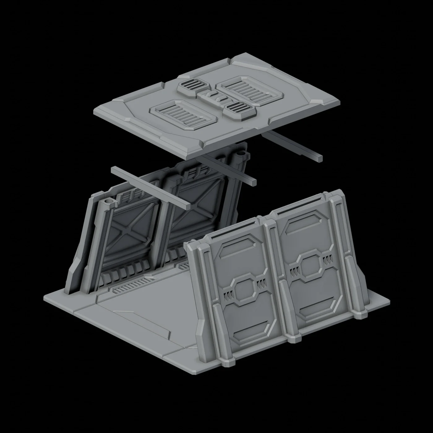 Tank Garage STL Download - Image 2